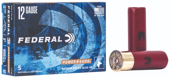 Federal Power-Shok Load 12 Gauge 3 in. 1 1/4 oz. Slug Shot 5 rd. - F131RS - 029465009922