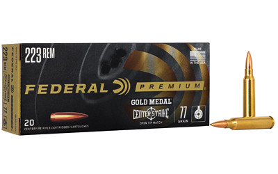 Federal Gold Medal 223 Remington Open Tip Match 77 Grain 20 Rounds - GM223OTM3 - 604544685145