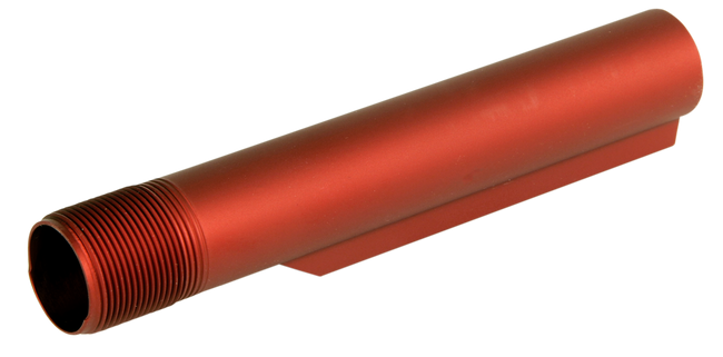 LBE Unlimited MBUF002RED Mil-Spec Buffer Tube  6 Position AR-15 Red