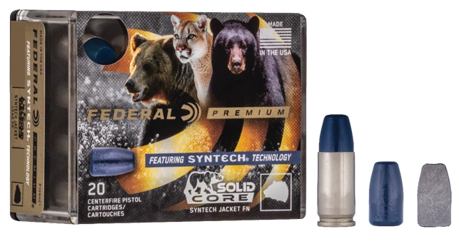 Federal Premium Pistol Ammo 45 ACP +P Solid Core 240 Grain 20 Rounds