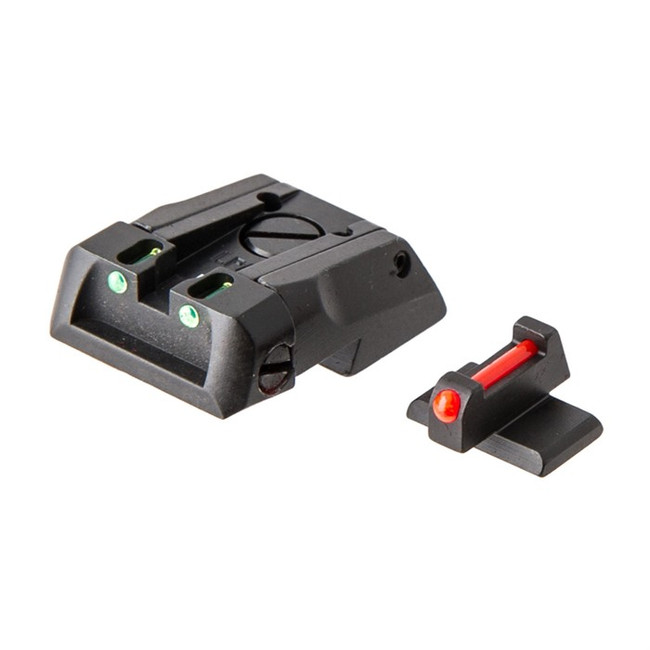 L.P.A. Sights Fiber Optic Adjustable Novak Style Sight Set for 1911
