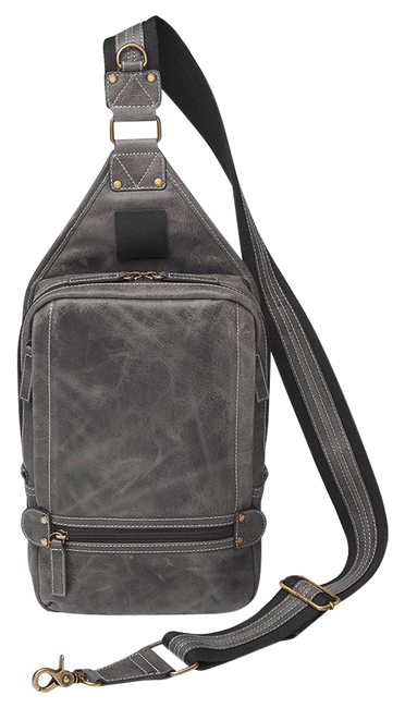 Gun Tote'n Mamas/Kingport GTMCZY108GREY Sling Backpack  Gray Leather Includes Standard Holster