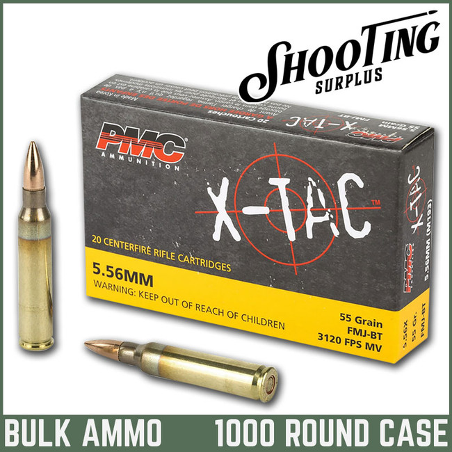 *FREE SHIPPING* PMC X-TAC 5.56 NATO M193 FMJ-BT 55gr. - CASE \ 1000 Rounds