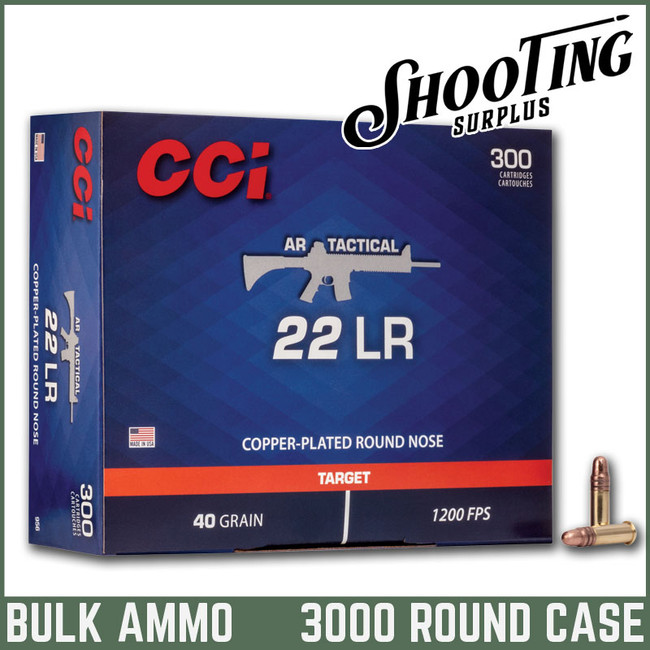 CCI Target & Plinking 22 LR Copper-Plated Round Nose 40 Grain - CASE \ 3000 Rounds