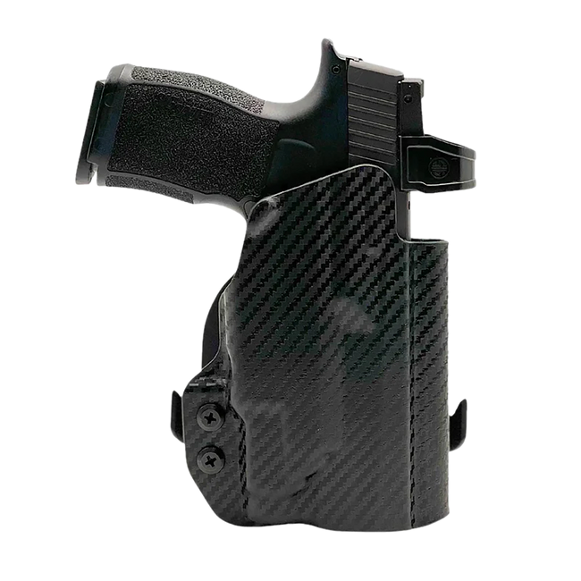 Rounded Gear SSRP365TLR7CFRHOWBPDL  Paddle Holster OWB Black Carbon Fiber Kydex Fits Sig P365 Right Hand