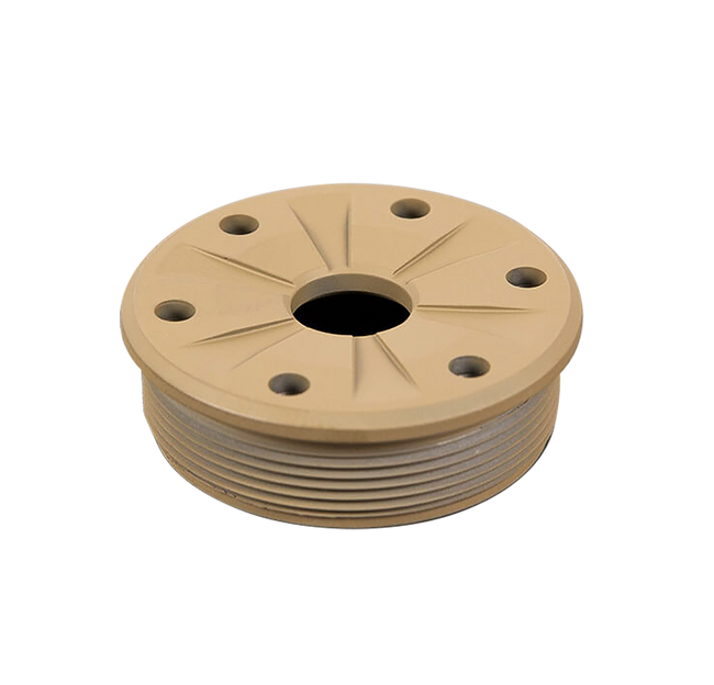 SilencerCo Bravo Front Cap 30 Cal Matte FDE Fits MAAD Brake Suppressor