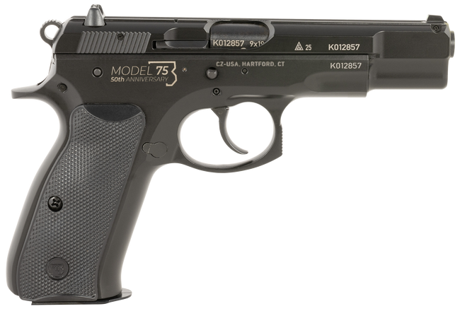 CZ 75 B 50th Anniversary 9mm Luger 4.6in 16+1 Steel Slide Steel Frame Polycoat