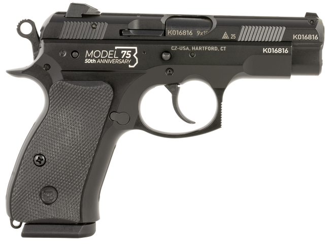 CZ-USA 01132 CZ 75 D 50th Anniversary Compact Frame 9mm Luger 10+1