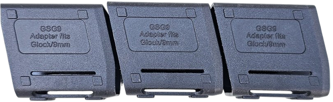 ATI GERMGSG9GLK  Magazine Adapter 9mm Fits Glock Black 3 Pack