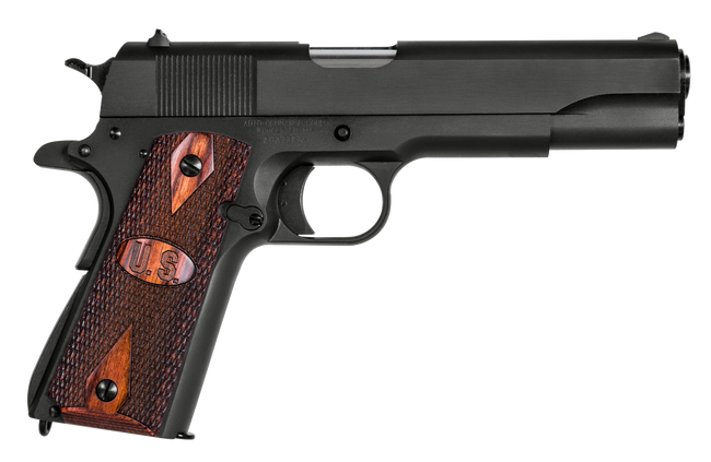 Auto Ordnance 1911 A1 GI Spec 9mm Luger 5" Barrel 9 Rounds Matte Black Stainless Slide Wood Grips