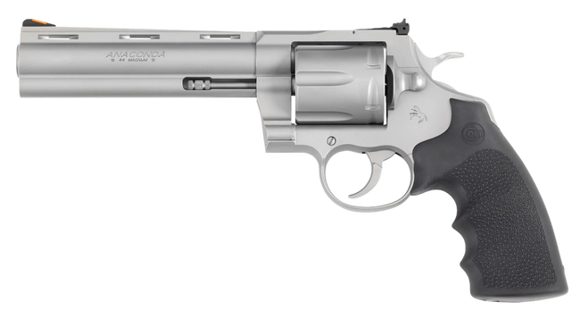 Colt Anaconda 44 Magnum 6in 6rd Matte Stainless Vent Rib Barrel Gray Grip