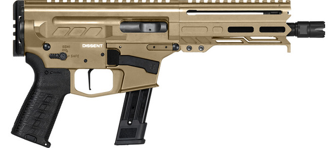 CMMG Dissent Mk17 9mm 6.5in Coyote Tan Pistol 21rd