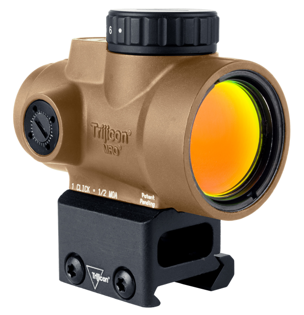Trijicon 2200348 MRO SD  Coyote Tan 1x25mm 2 MOA Green Dot Reticle Full Co-Witness Mount