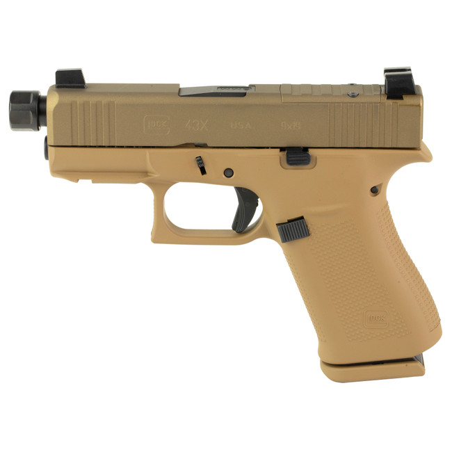 Glock G43X Rail 9mm Luger 3.92 in 10 Rounds Flat Dark Earth Cerakote