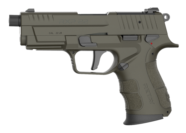 Retay USA RXP22OD13TH RPX  22 LR 13+1 4" Black Threaded Barrel, OD Green Cerakote RMR/RMSc Optic Ready/Serrated Slide, OD Green Cerakote Polymer Frame w/Accessory Rail, Textured Grip