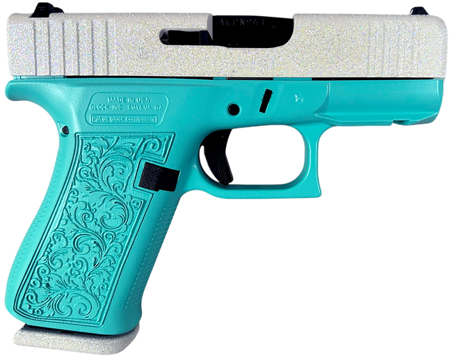 Glock G43X MOS 9mm Luger 3.41 Barrel 10+1 Round Robin Egg Blue Cerakote