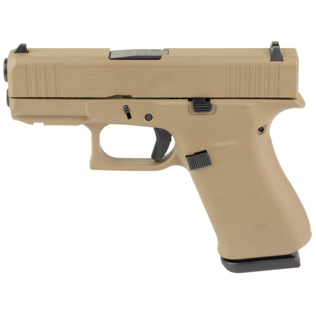 Glock G43X Rail 9mm Luger 3.41in 10rd Flat Dark Earth