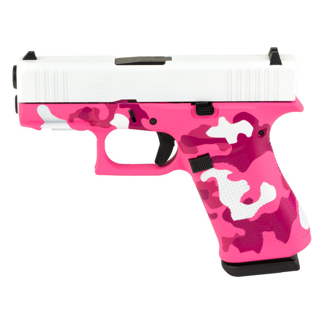 Glock 43x 9mm Luger 3.41 Barrel 10 Rounds Pink Commando Skydas Cerakote