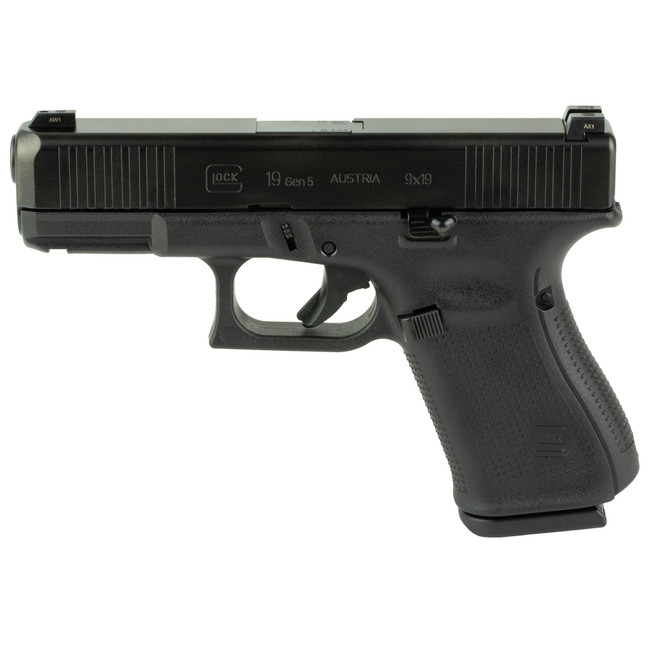 Glock G19 Gen5 9mm Luger 4.02in Barrel 10rd Capacity Flared Magwell Matte Finish