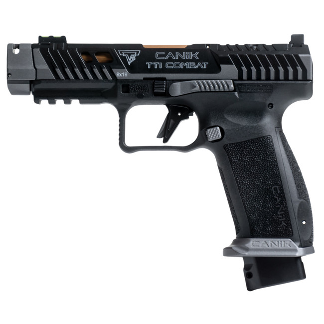Canik Tti Combat 9mm 4.6in 10rd Gray Polymer Frame Optic Ready Ported