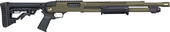 Mossberg 590R Cerakote Shotgun 12 ga. 18.5 in. OD Green Standoff Barrel 3 in. 6+1 - 50757 - 015813507578