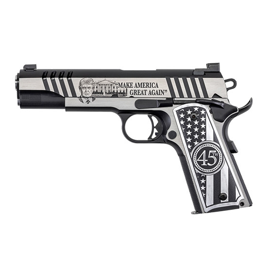 Auto Ordnance Trump One 1911 .45 ACP 5in Barrel 7 Round Stainless TruGlo Night Sights Custom Flag Grips