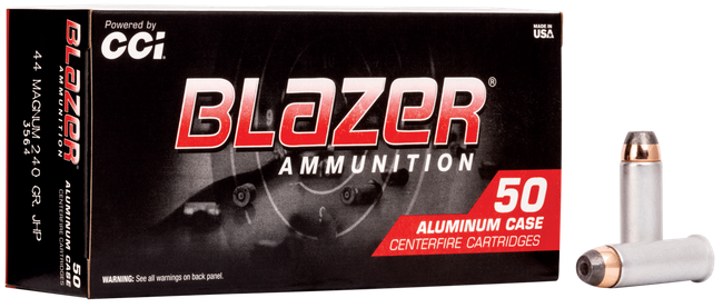 CCI Blazer Pistol Ammo 44 Rem Mag 240 gr. Jacketed Hollow Point 50 rd.