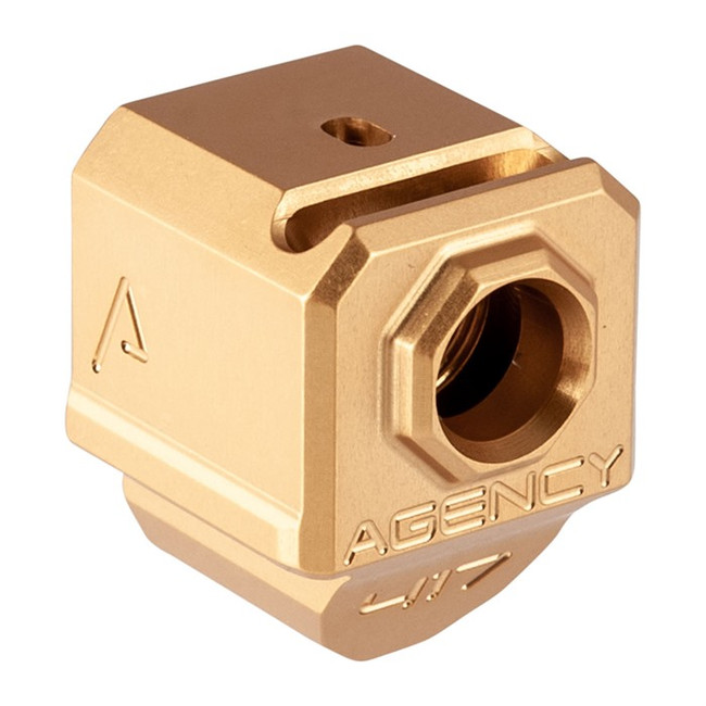 417S SINGLE PORT COMP FOR GLOCK~ GEN 4, GOLD, 9MM