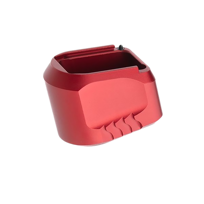 Tyrant CNC TDMPMAGEXFSRED  Magazine Extension Fits S&W M&P 9/40 5rd Compatible w/ Full-Size M&P 1.0/2.0 frames Red Aluminum