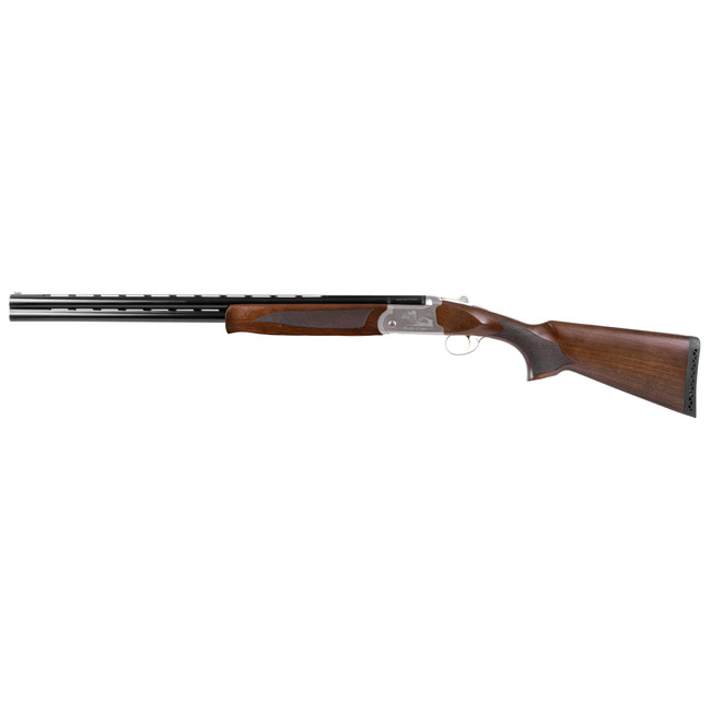 Girsan  Balikli Blue Label 20 Gauge Break Open 2.50" 2rd 26" Blue Polished Over/Under Vent Rib Barrel, Engraved Silver Aluminum Receiver, Fixed Turkish Walnut Stock, 5 Mobil Chokes