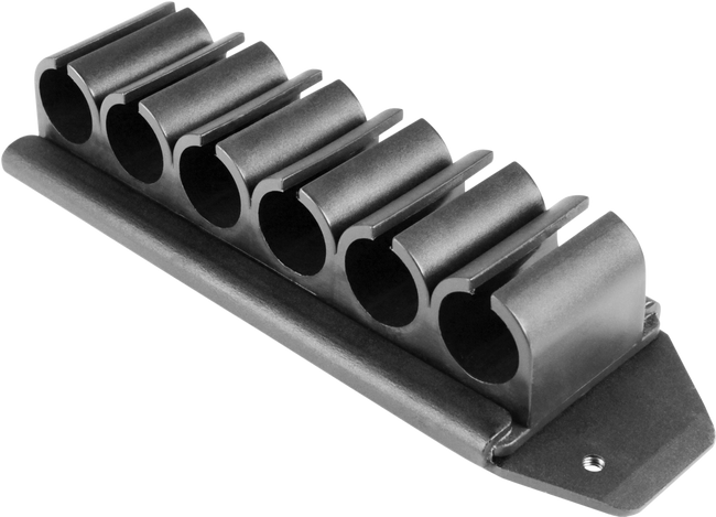 Aim Sports MM6RK Side Shell Carrier  Polymer w/Aluminum Mounting Plate 12 Gauge Capacity 6rd 500,590,500A Shotgun Mounting Plate Mount