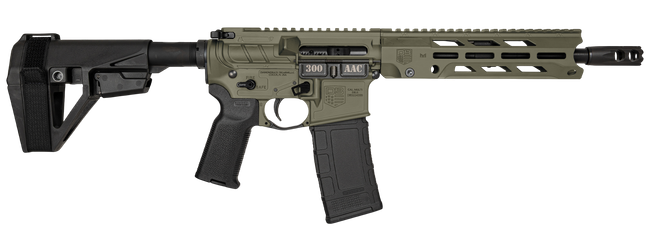 Diamondback Db15 300 AAC Blackout 10 inch 30 Round Olive Drab Green SBA5 Brace