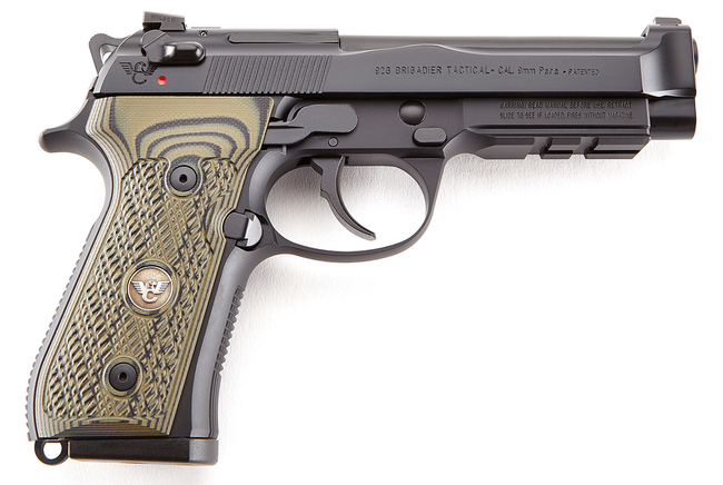 Wilson Combat 92G Brigadier Tactical 9mm Luger 4.70" 15+1 Dirty Olive G10 Grip