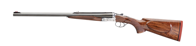 Rizzini USA 7001416 Rhino Express  Full Size 416 Rigby 2rd 23" Gloss Blued Steel Barrel, Coin Anodized Silver Engraved Steel Receiver, Oiled Turkish Walnut Fixed w/Pistol Grip Wood Stock, Ambidextrous