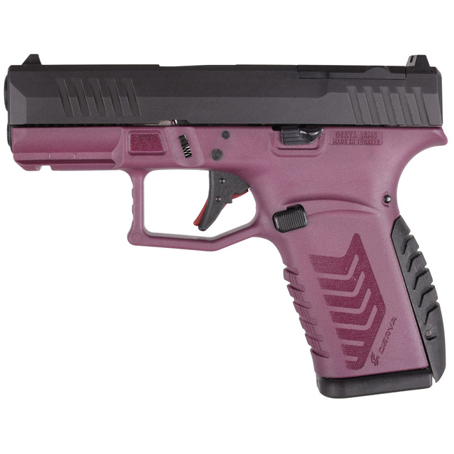 Derya DY9Z 9mm Pistol 15rd Round Black Cherry/Black