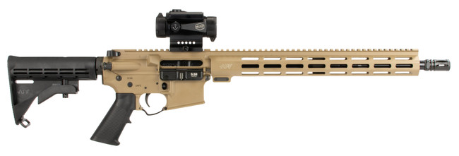 Alex Pro Firearms Guardian Red Dot Combo, 5.56x45 NATO, 16in. Barrel, 30rd, Black Mil-spec A2 Grip & M4 Grip. Incl. 1x30 Red Dot Sight - FDE