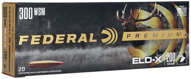 Federal Premium ELDX 300 Winchester Short Magnum 200 Grain 20 Rounds