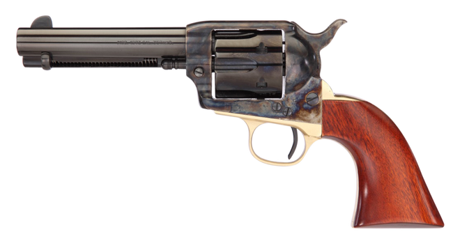 Taylors & Company 0440DE 1873 Ranch Hand Deluxe 357 Mag 6rd 4.75" Blued Cylinder & Barrel Color Case Hardened Steel Frame Walnut Navy Size Grip (Taylor Tuned)