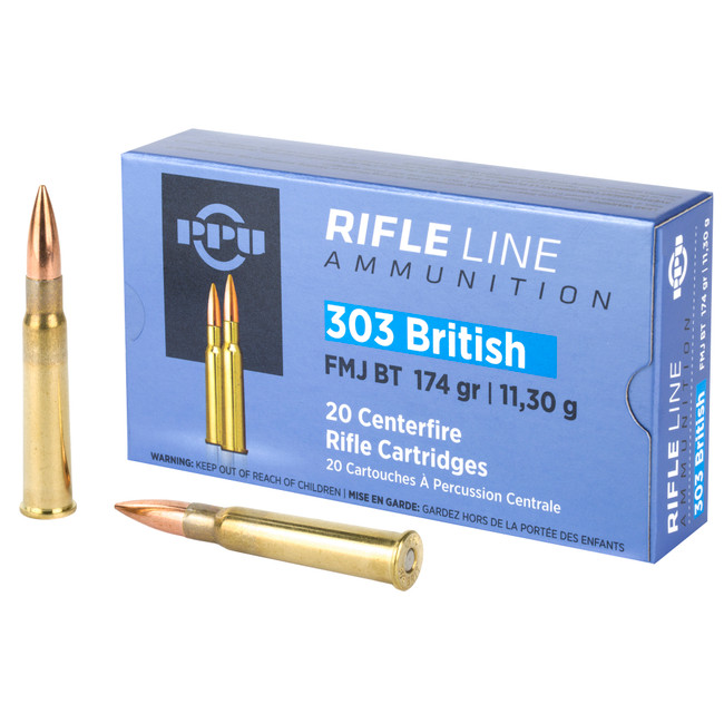 PPU PP303F Standard Rifle  303British 174gr Full Metal Jacket Boat Tail 20 Per Box/10 Case