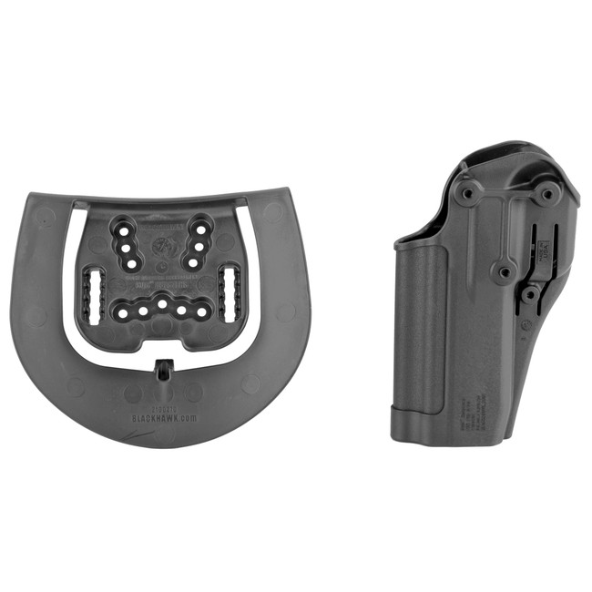 Blackhawk 410564BKR Serpa CQC  OWB Size 64 Matte Black Polymer Belt Loop/Paddle Fits FN FNS Right Hand - 410564BKR - 604544616903