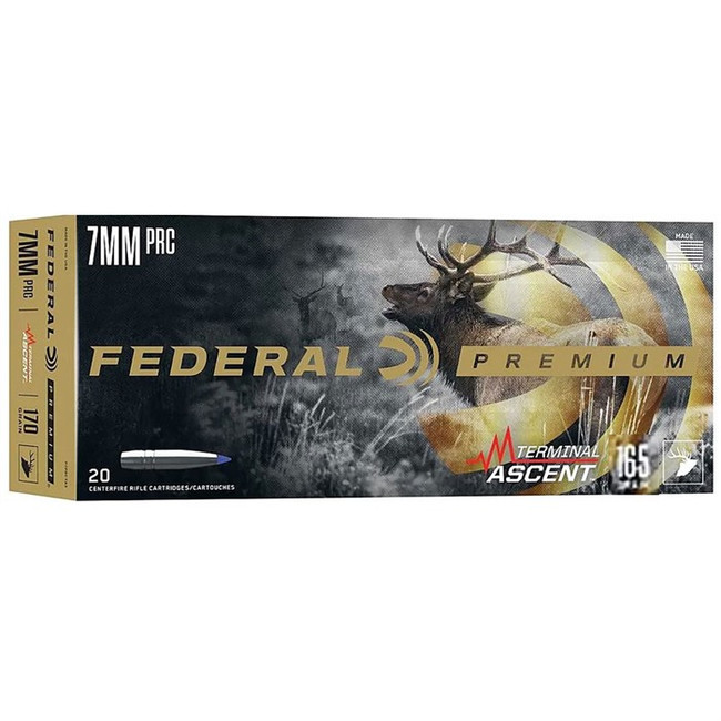 Federal Premium 7mm PRC Terminal Ascent Polymer Tipped 165 Grain 20 Rounds