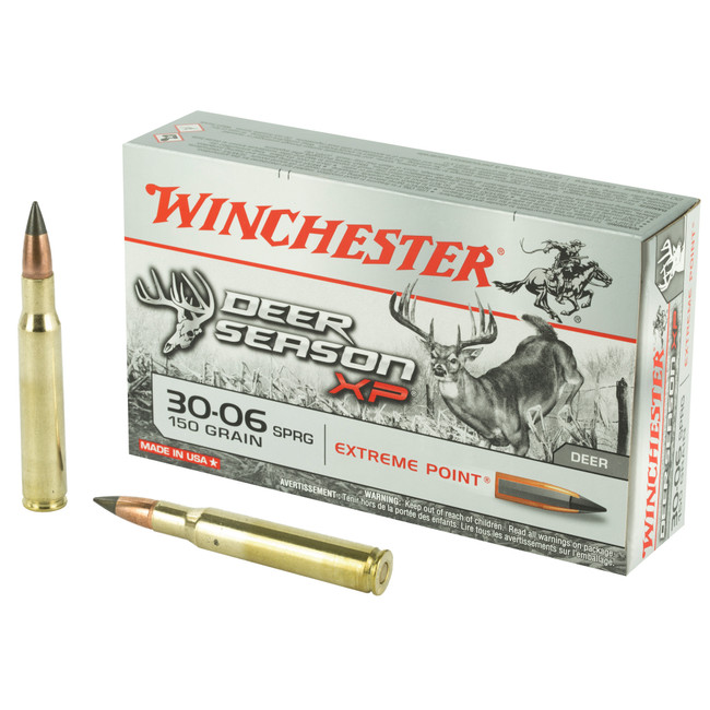 Winchester Deer Season XP Rifle Ammo 30-06 Springfield 150 gr. Extreme Point 20 rd - X3006DS - 020892221574