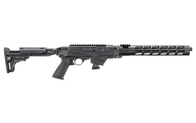 Ruger 19141 PC Carbine *State Compliant 9mm Luger 10+1 16.12" Threaded/Fluted Barrel, Black, Reversible Folding Stock, M-LOK Handguard, Optics Mount - 19141 - 736676191413