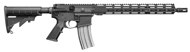 Del-Ton Sierra 316L Forged Aluminum AR15 Rifle - Black | 5.56NATO | 16" Light Profile Barrel (1:7 Twist) | 15" M-LOK Rail | M4 Stock | A2 Flash Hider | Optic Ready