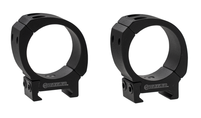 Wheeler Engineering Sport Scope Rings 30mm Low Weaver Picatinny Compatible 4 Screw