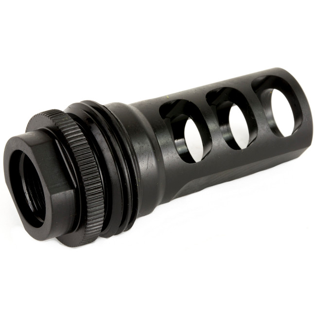 SilencerCo AC1733 ASR Muzzle Brake Black Steel with 5/8"-24 tpi Threads for 458 Cal - AC1733 - 816413020357