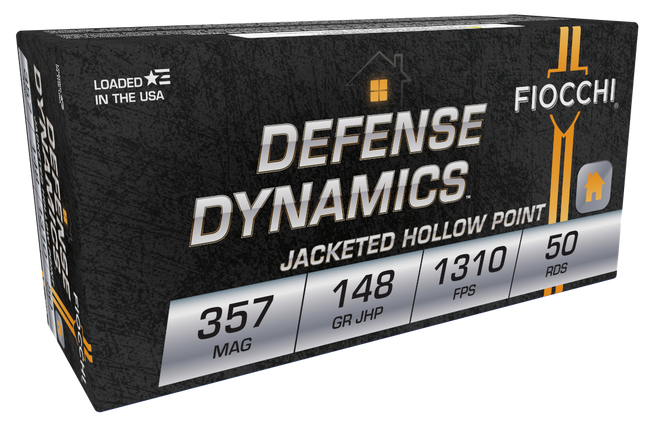 Fiocchi Defense Dynamics Centerfire Handgun Ammo 357 Mag. 148 gr. JHP 50 rd.