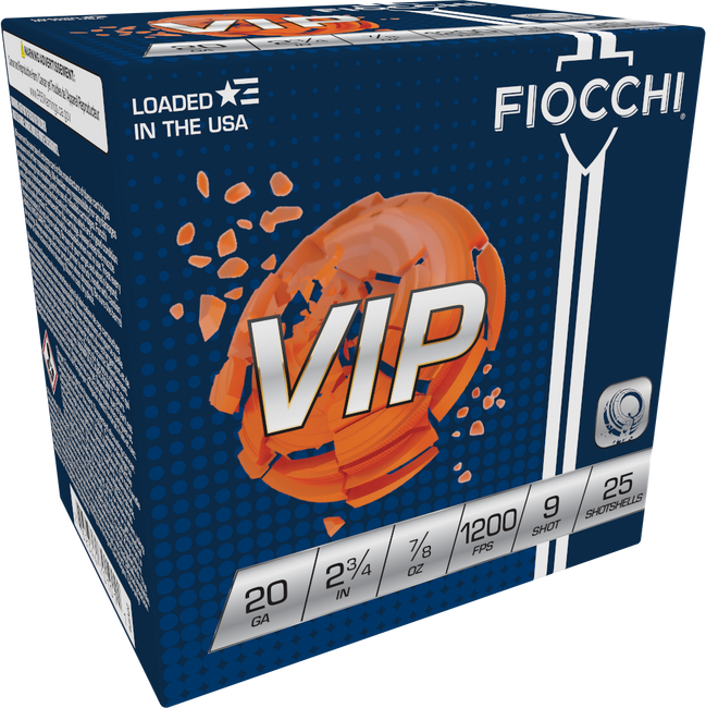 Fiocchi 20VIP9 Exacta Target VIP 20Gauge 2.75" 7/8oz 9Shot 25 Rounds