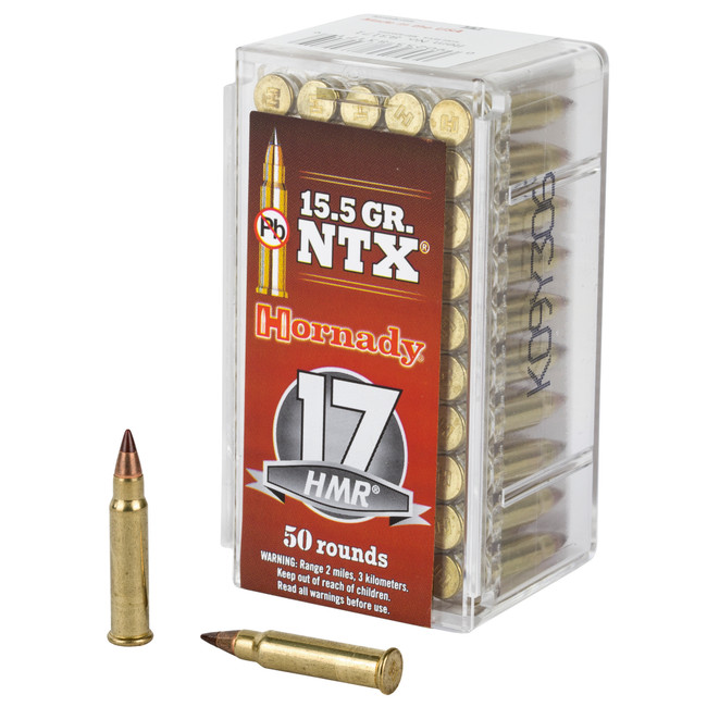 Hornady Varmint Express Rimfire Ammo 17 HMR 15.5 gr. Non-Toxic Lead-Free 50 rd.