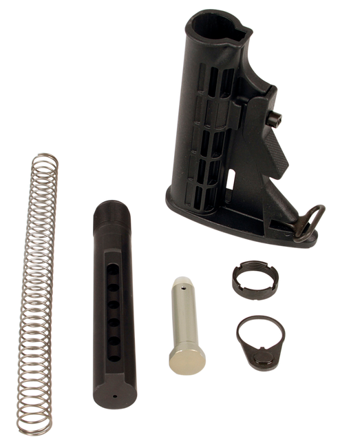 LBE Unlimited MILSTKKT Complete Mil-Spec Stock Kit  6 Position Black Synthetic for AR-15, M4